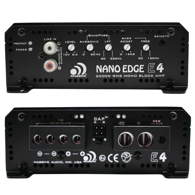 Massive Audio E4 2,000 Watt Monoblock Amplifier