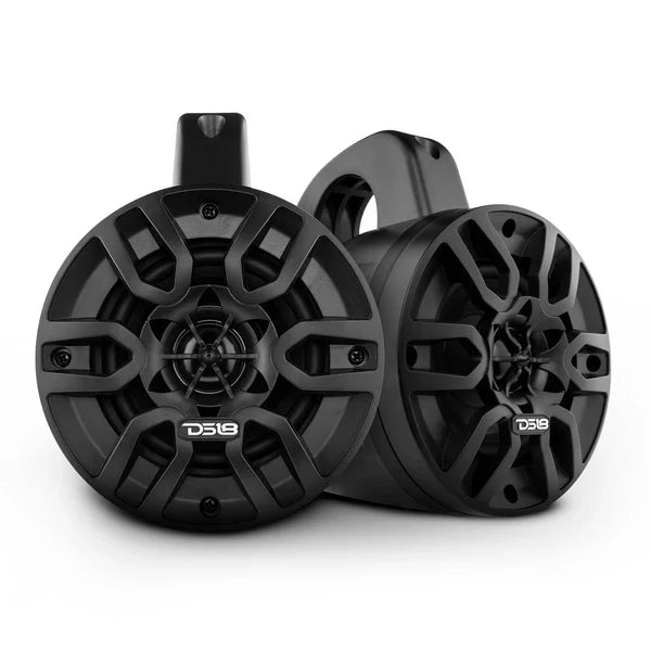 DS18 MP4TPBT HYDRO 4" Amplified With BT Wakeboard Tower Speakers Black