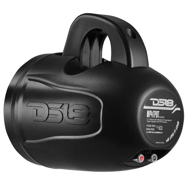 DS18 MP4TPBT HYDRO 4" Amplified With BT Wakeboard Tower Speakers Black