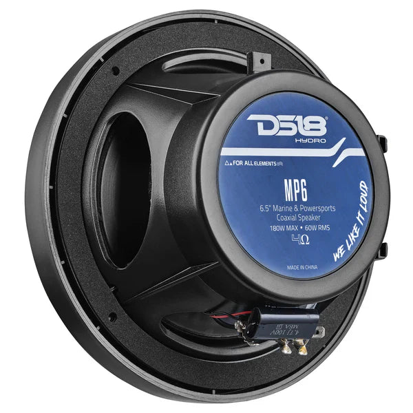 DS18 MP6/BK HYDRO 6" 2-Way Marine Speakers 200 Watts Black