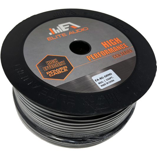Elite Audio EA-8G-GRND 8GA CCA Power Wire 250ft Roll