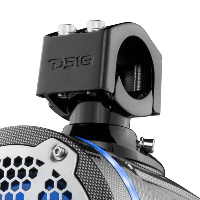 DS18 CF-X8TP HYDRO 8" Marine Towers with Integrated RGB LED Lights, 425 Watts, Black Carbon Fiber