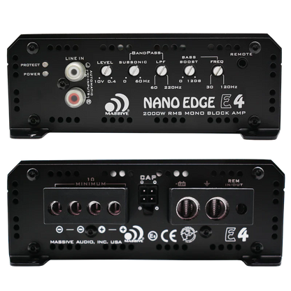 Massive Audio E4 2,000 Watt Monoblock Amplifier