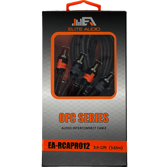 Elite Audio EA-RCAPRO12 12 Foot Premium OFC 2-Channel RCA Cable