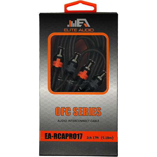 Elite Audio EA-RCAPRO17 17 Foot Premium OFC 2-Channel RCA Cable