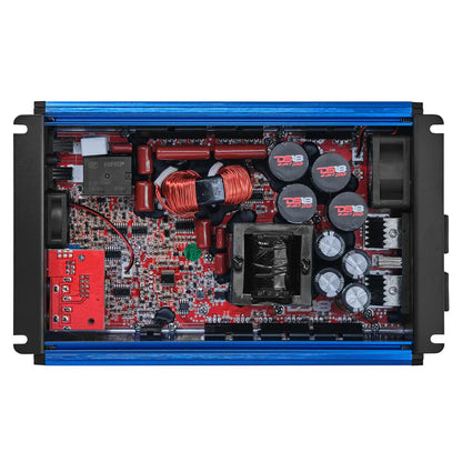 DS18 FRP-2.5K/BL FRP Compact Full-Range Class D 1-Channel Amplifier 2,500 Watts Rms @ 1-Ohm BLUE