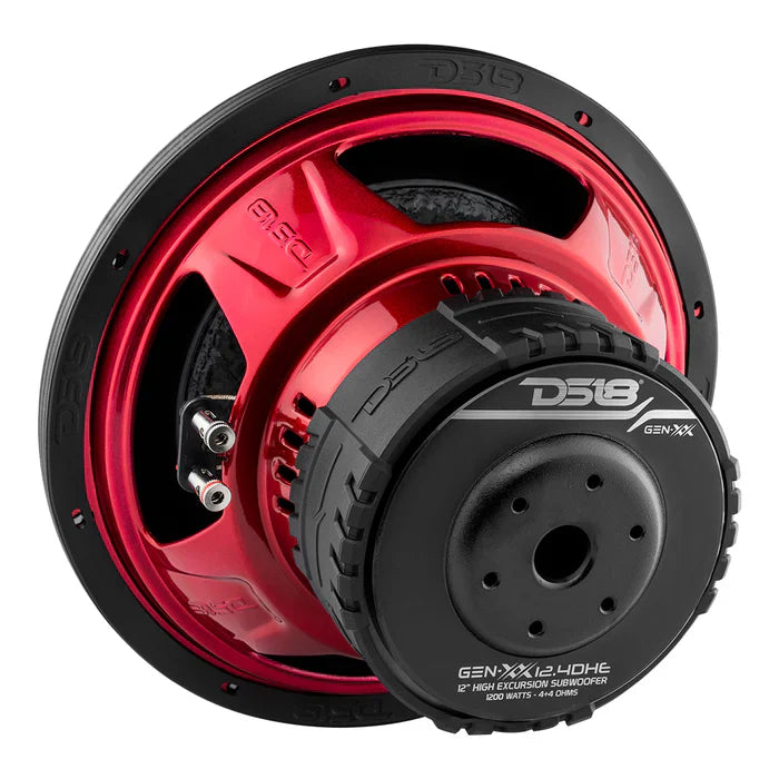 DS18 GEN-XX12.4DHE GEN-XX 12" Subwoofer 1450 Watts Dvc 4-Ohm  Double Magnet High Excursion