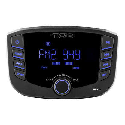 DS18 MRX2 Marine Headunit LCD screen , 2 Zones, 4 volts Output, BT, RDS 4X40 Watts
