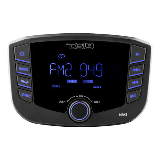 DS18 MRX2 Marine Headunit LCD screen , 2 Zones, 4 volts Output, BT, RDS 4X40 Watts