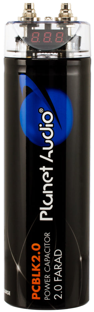 Planet Audio PCBLK2.0 2.0 Farad Capacitor w/ Digital Voltage Display