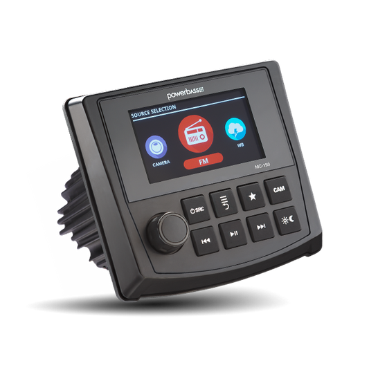 Powerbass MC-150 Dual-Zone Digital Media Center with Bluetooth & Color TFT Display