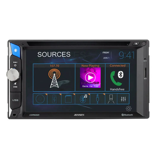 Jensen CDR6221 6.2″ CD/DVD Multimedia Receiver w/ Bluetooth