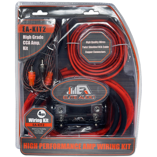 Elite Audio EA-KIT2 4GA CCA Amplifier Installation Kit